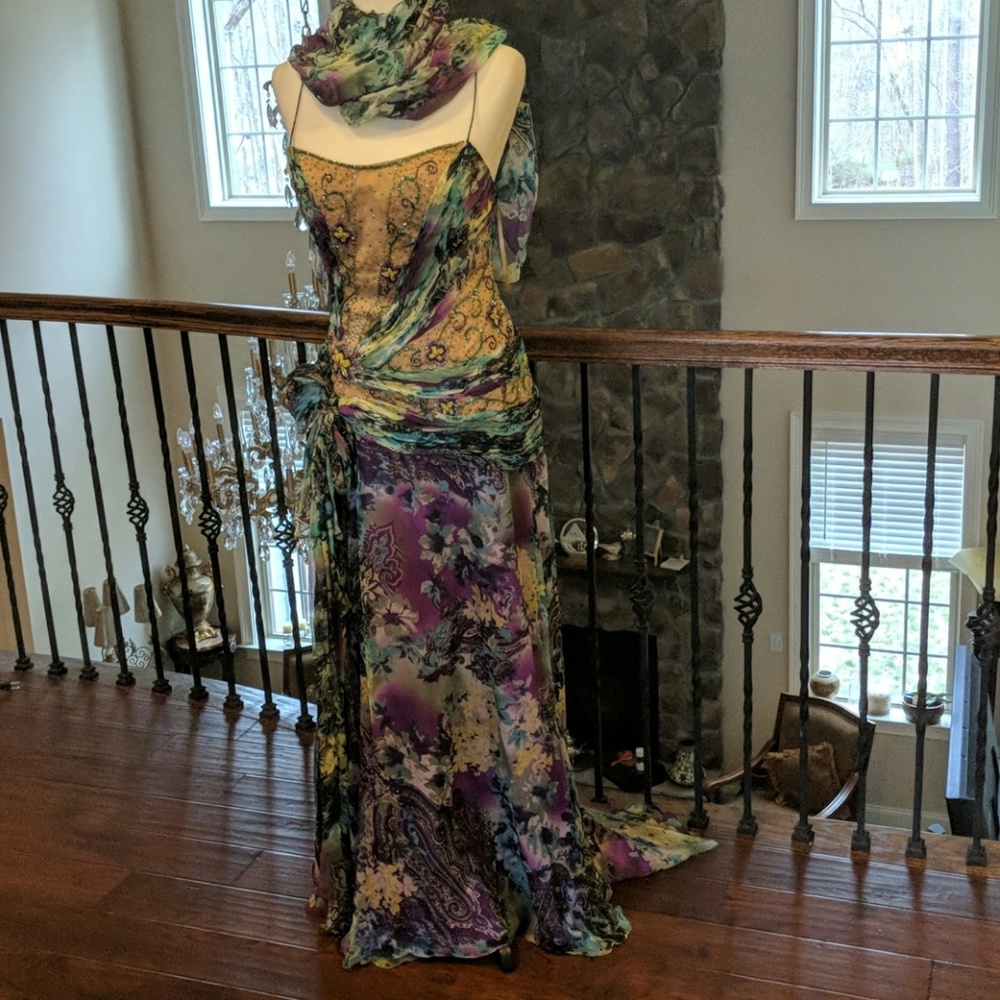 This a multi coloured Sherry dress